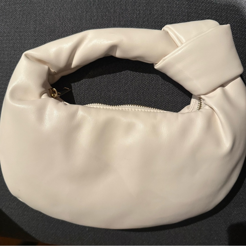 Melie Bianco Alexandra Top Handle Bag Cream Vegan Leather Handbag Retail $53 - Picture 4 of 6